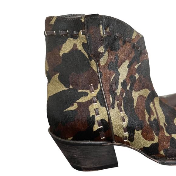 Tony Lama Anahi Camo Ankle Snip Toe Cowboy Boots Size 9B - Picture 5 of 13